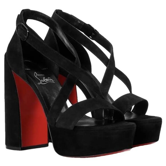 CHRISTIAN LOUBOUTIN Movida Jane 130 black suede sandals - Picture 13 of 13
